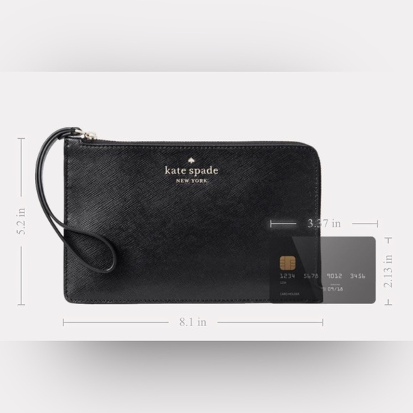 Kate Spade ~ Staci Medium L Zip Wristlet in Lemon Fondant - Picture 7 of 9